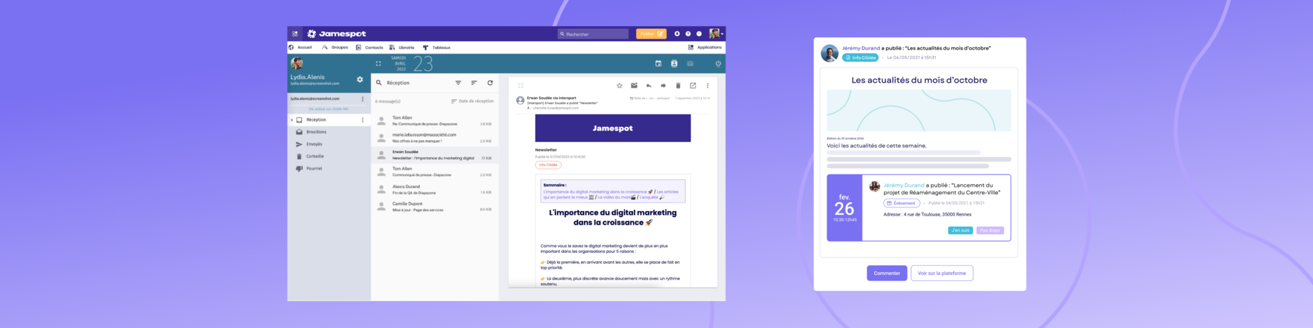Jamespot - Newsletter