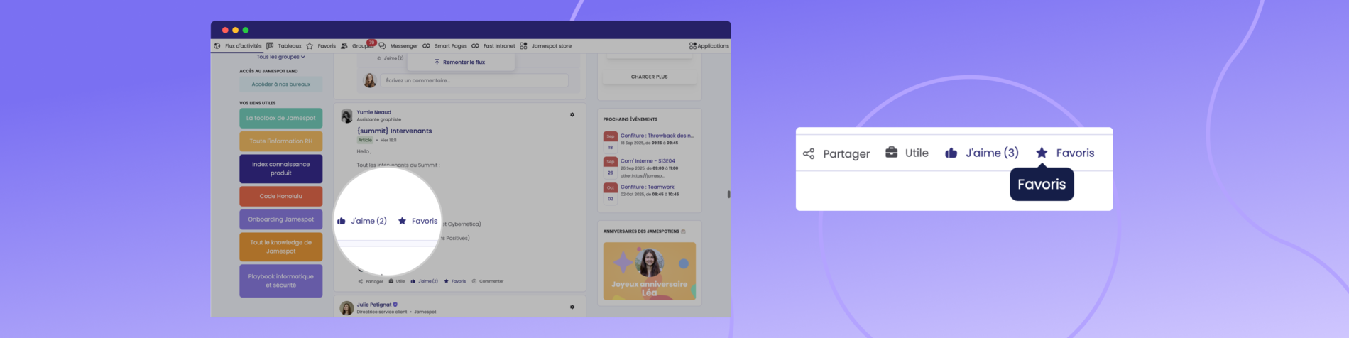 Jamespot - Actions sociales