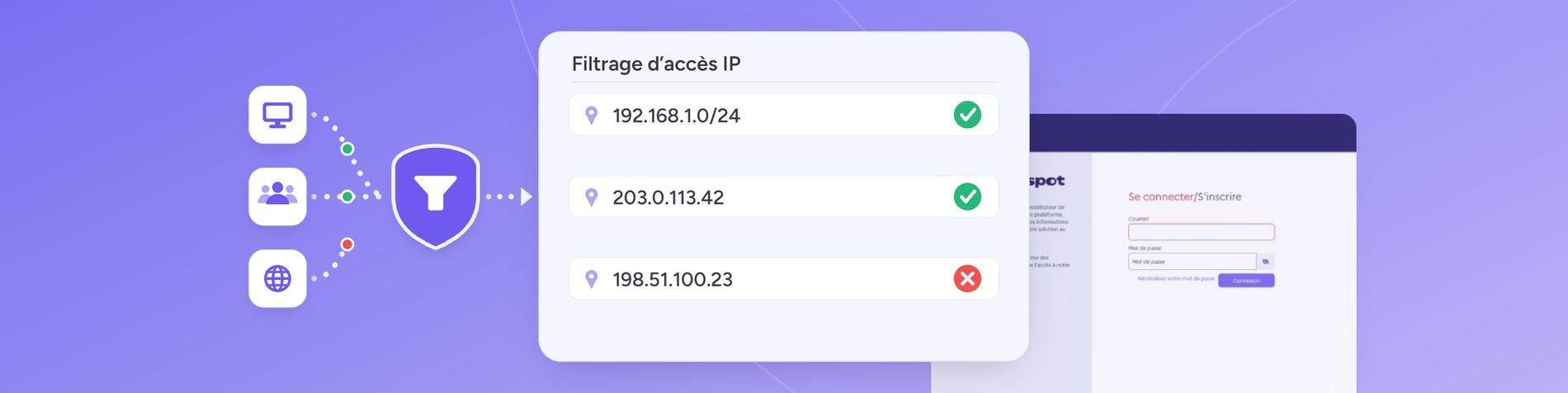 Jamespot - Filtrage d'IP