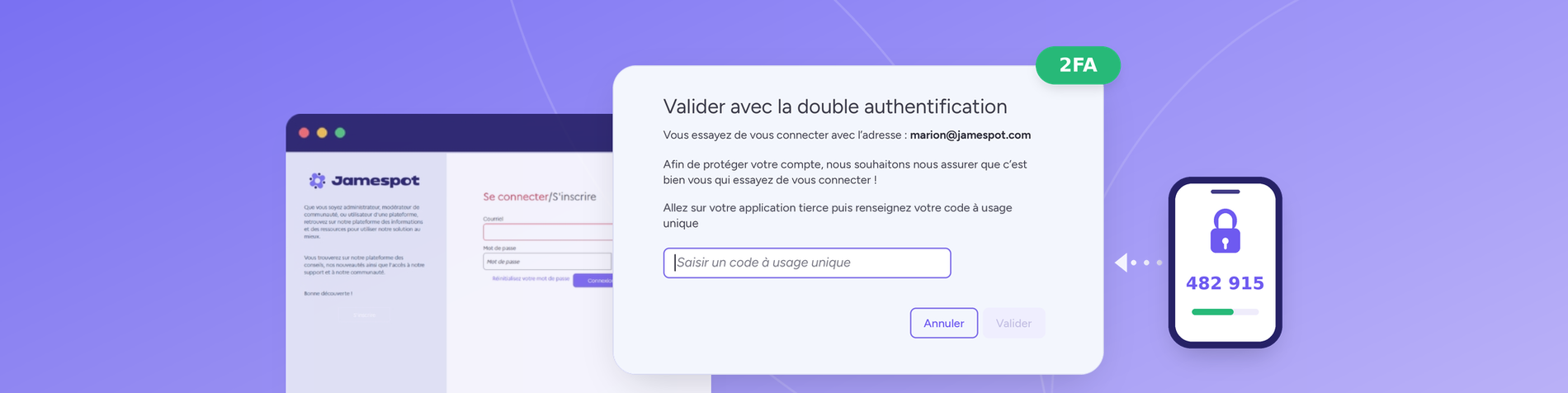 Jamespot - Authentification à double facteur